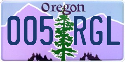 OR license plate 005RGL
