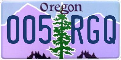 OR license plate 005RGQ