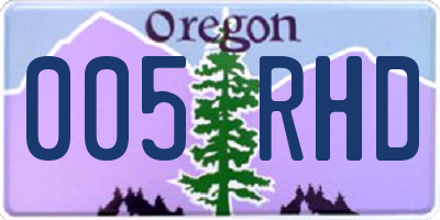 OR license plate 005RHD