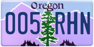 OR license plate 005RHN