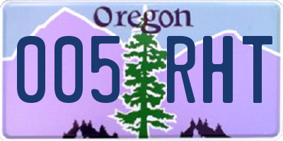 OR license plate 005RHT