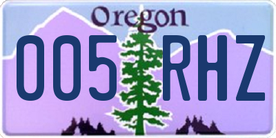 OR license plate 005RHZ