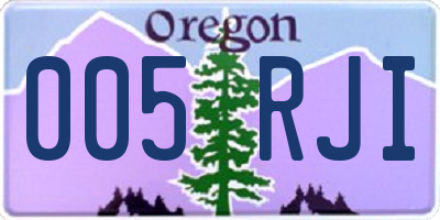 OR license plate 005RJI