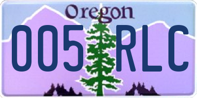 OR license plate 005RLC