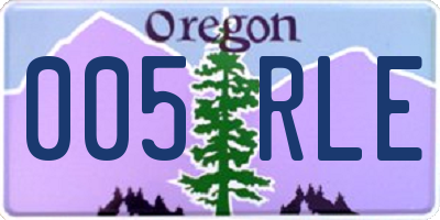 OR license plate 005RLE