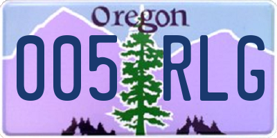 OR license plate 005RLG