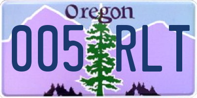 OR license plate 005RLT