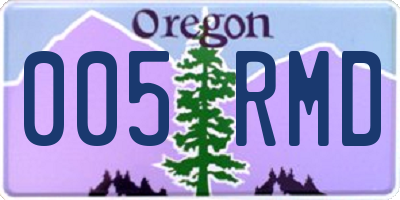 OR license plate 005RMD