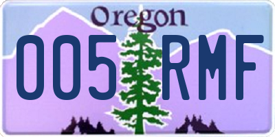 OR license plate 005RMF