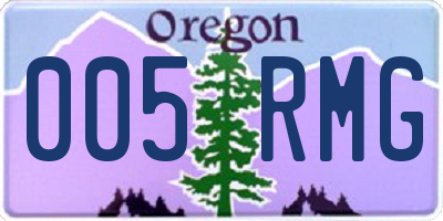 OR license plate 005RMG