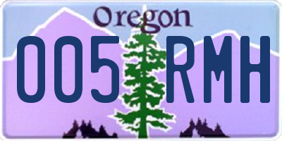 OR license plate 005RMH