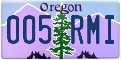 OR license plate 005RMI