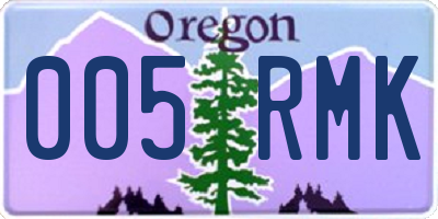 OR license plate 005RMK