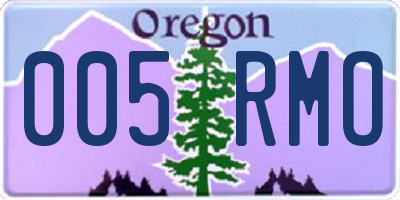 OR license plate 005RMO