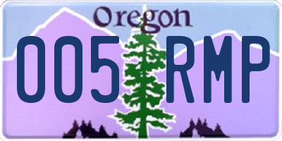 OR license plate 005RMP