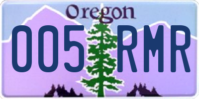 OR license plate 005RMR