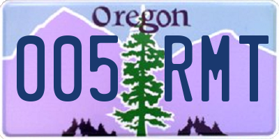 OR license plate 005RMT