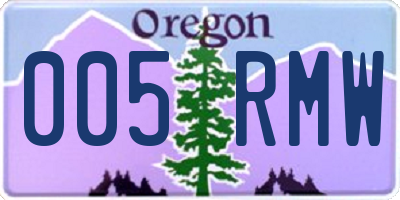 OR license plate 005RMW