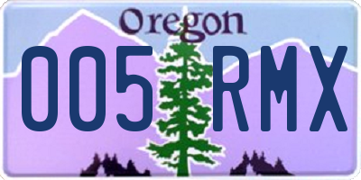 OR license plate 005RMX