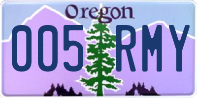 OR license plate 005RMY