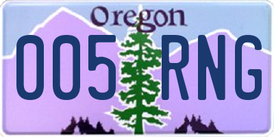 OR license plate 005RNG