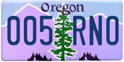 OR license plate 005RNO