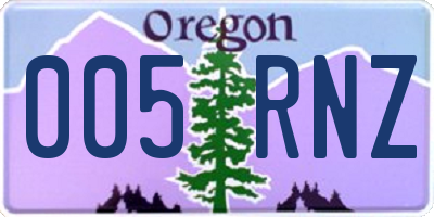 OR license plate 005RNZ