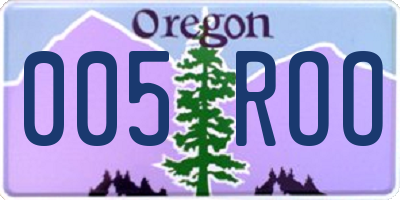 OR license plate 005ROO