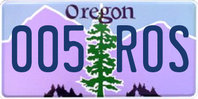 OR license plate 005ROS