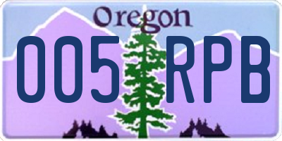 OR license plate 005RPB