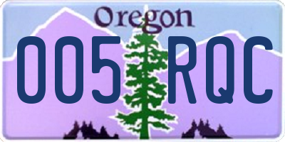 OR license plate 005RQC