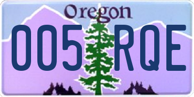 OR license plate 005RQE