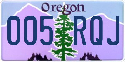 OR license plate 005RQJ