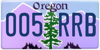 OR license plate 005RRB