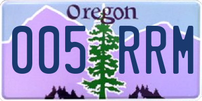 OR license plate 005RRM