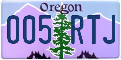 OR license plate 005RTJ