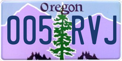 OR license plate 005RVJ