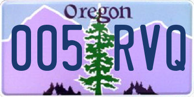 OR license plate 005RVQ