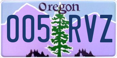 OR license plate 005RVZ