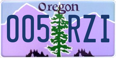 OR license plate 005RZI