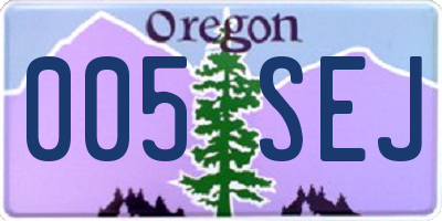 OR license plate 005SEJ