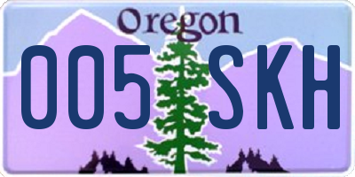 OR license plate 005SKH