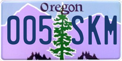 OR license plate 005SKM