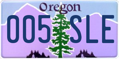 OR license plate 005SLE