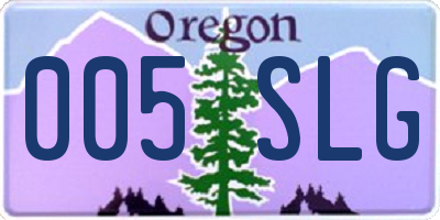 OR license plate 005SLG
