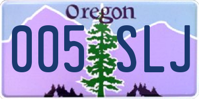 OR license plate 005SLJ