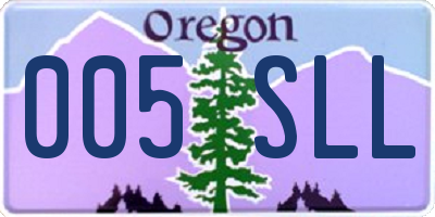 OR license plate 005SLL