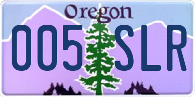 OR license plate 005SLR