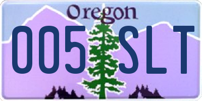 OR license plate 005SLT