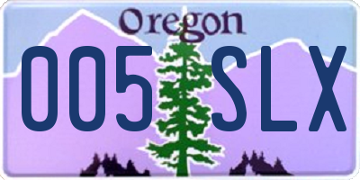 OR license plate 005SLX